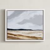 "US 90 To Valentine" - Art Print in Mist by Kati Ramer - Framed Canvas