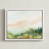 "MeadowLand" - Art Print in Field by Lindsay Megahed - Framed Canvas