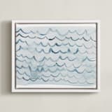 "waves" - Art Print in pool blue by Kelly Witmer - Framed Canvas