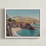 "The Wild Sonoma Coast" - Art Print in Pacific Blue by Amanda Phelps - Framed Canvas