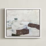 "Pet Names" - Art Print in Mink by Jennifer Daily - Framed Canvas