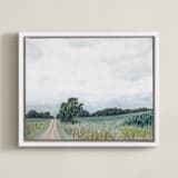 "Timeless" - Art Print in Fields of Green by Hettie Roberts - Framed Canvas