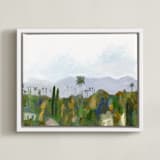 "Los Angeles landscape" - Art Print in Green Hills by Kelly Witmer - Framed Canvas