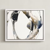 "Surrounding" - Art Print in grey wash by Michelle Lee - Framed Canvas