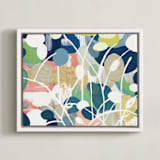 "Summer Rising" - Art Print in pink by Nancy Ramirez - Framed Canvas