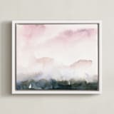 "Wake I" - Art Print in pinkn by Lindsay Megahed - Framed Canvas