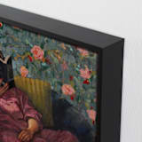 "A Good Book" - Art Print in Rose by Wendy Keller - Frame Close-up