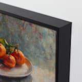 "Oranges on a Plate" - Art Print in Clementine by Wendy Keller - Frame Close-up