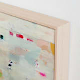 "Dotted Dash" - Art Print in Wheat by Lindsay Megahed - Frame Close-up