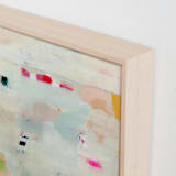 "Dotted Dash" - Art Print in Wheat by Lindsay Megahed - Frame Close-up