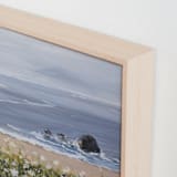 "Seaside Daisies" - Art Print in Dusty Blue by Arohika Verma - Frame Close-up