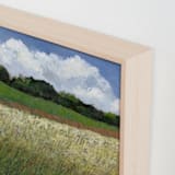 "Meadow Horizon" - Art Print in Grass Green by Kristi Visser - Frame Close-up