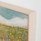 "Waiting by the Wildflowers" - Art Print in Sunshine by Lindsay Megahed - Frame Close-up