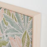 "Tropical Leaves" - Art Print in Robin's Egg by Lucrecia Caporale - Frame Close-up