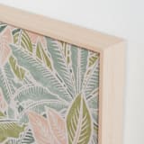 "Tropical Leaves" - Art Print in Robin's Egg by Lucrecia Caporale - Frame Close-up