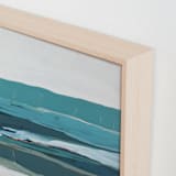 "Monterey Bay Abstract Landscape" - Art Print in turquoise blue by Caryn Owen - Frame Close-up