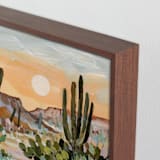 "Glowing Desert Moon" - Art Print in Orange by Shina Choi - Frame Close-up