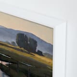 "Peekaboo Stream" - Art Print in Meadow Green by Rachel Nelson - Frame Close-up