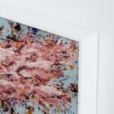 "My Rage is Like a Flower Garden in Aqua" - Art Print in Petal by Marcy Parks - Frame Close-up