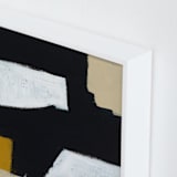 "Beyond Tomorrow" - Art Print in Mustard and Black by Ilana Greenberg - Frame Close-up