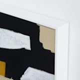 "Beyond Tomorrow" - Art Print in Mustard and Black by Ilana Greenberg - Frame Close-up