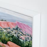 "Coastal Cliffs" - Art Print in Coral by Paper Sun Studio - Frame Close-up