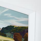 "In the Vale and Gale I" - Art Print in Blue Green by Jess Franks - Frame Close-up