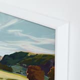 "In the Vale and Gale I" - Art Print in Blue Green by Jess Franks - Frame Close-up