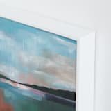 "Sunset Lake" - Art Print in Lake Green by AlisonJerry - Frame Close-up
