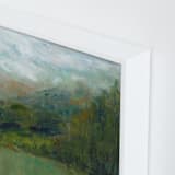 "Loose" - Art Print in Emerald Green by Laura Alvarez - Frame Close-up