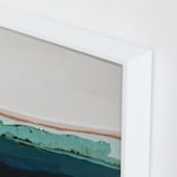 "Coastal Bluff" - Art Print in turquoise blue by Caryn Owen - Frame Close-up
