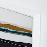 "Moonlight Seascape" - Art Print in Dark Navy Blue by Caryn Owen - Frame Close-up