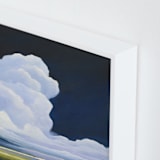 "Porcelain Sky" - Art Print in classic blue by Mya Bessette - Frame Close-up