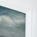 "Whisper in the Snow" - Art Print in teal green by Kelly Money - Frame Close-up