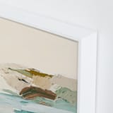 "Tidepools" - Art Print in Creamy Yellow Beige by Caryn Owen - Frame Close-up