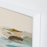 "Tidepools" - Art Print in Creamy Yellow Beige by Caryn Owen - Frame Close-up