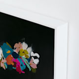"Abstract Botanical Bouquet" - Art Print in Black by Caryn Owen - Frame Close-up