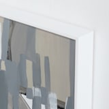 "Patchwork abstract" - Art Print in Neutral Linen by Betsyness Studio - Frame Close-up