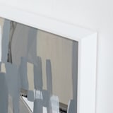 "Patchwork abstract" - Art Print in Neutral Linen by Betsyness Studio - Frame Close-up