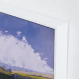 "Midwestern Fields" - Art Print in Stormy Blue by Kara Schlabaugh - Frame Close-up