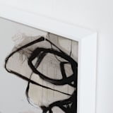 "Black Impact" - Art Print in Light Grey by Kirsta Benedetti - Frame Close-up