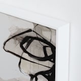 "Black Impact" - Art Print in Light Grey by Kirsta Benedetti - Frame Close-up