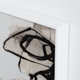 "Black Impact" - Art Print in Light Grey by Kirsta Benedetti - Frame Close-up