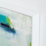 "Holiday From Real" - Art Print in Ocean Blues by Julie Hawkins - Frame Close-up