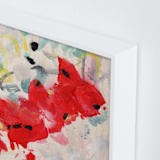 "gathering" - Art Print in Cherry Red by Lindsay Megahed - Frame Close-up