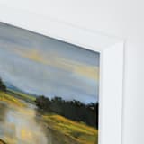 "Glass River" - Art Print in Glass Blue by Stephanie Goos Johnson - Frame Close-up
