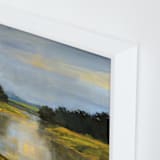 "Glass River" - Art Print in Glass Blue by Stephanie Goos Johnson - Frame Close-up