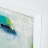 "Holiday From Real" - Art Print in Ocean Blues by Julie Hawkins - Frame Close-up