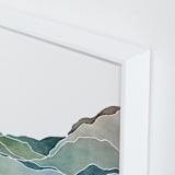 "Terrain No. 1" - Art Print in Ocean Blue by Jennifer Daily - Frame Close-up