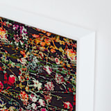 "Painted midnight garden" - Art Print in Crimson by Teo - Frame Close-up
